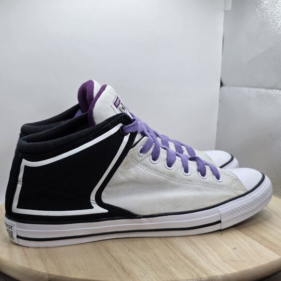 Mens Size 11 - Converse Chuck Taylor All Star High Street MID Purple/Black/White - Picture 3 of 9